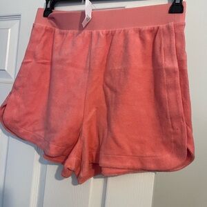 Women's Pink Terry Shorts